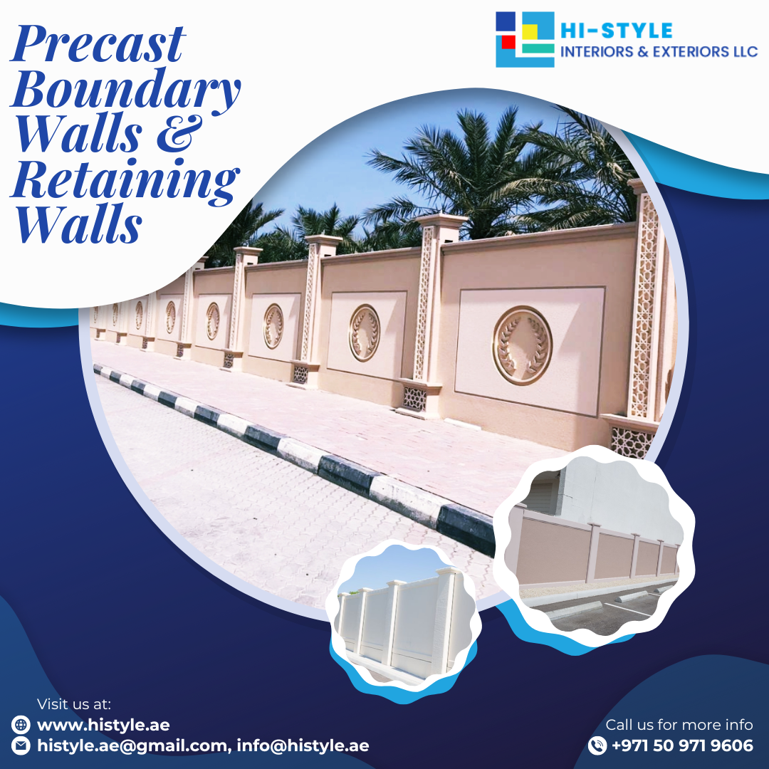 Precast Boundary Walls and Retaining Walls in UAE